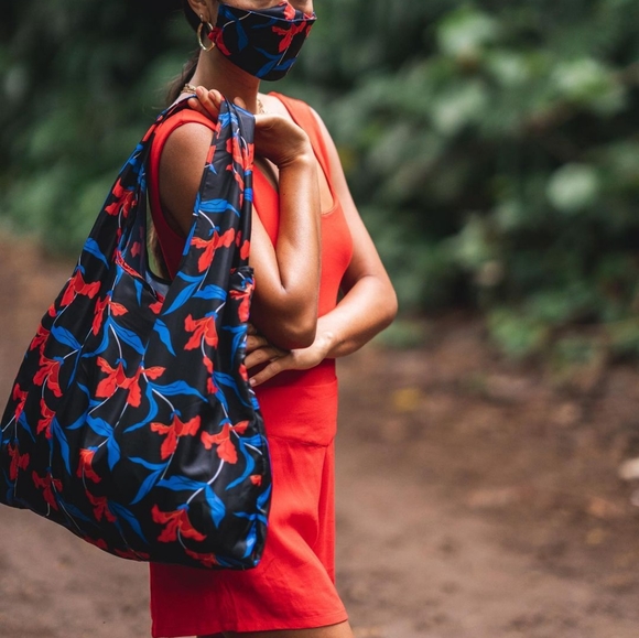 NWT Fighting Eel Reusable Bag & Mask Set Aqua Roma 🎉HP - Picture 3 of 4